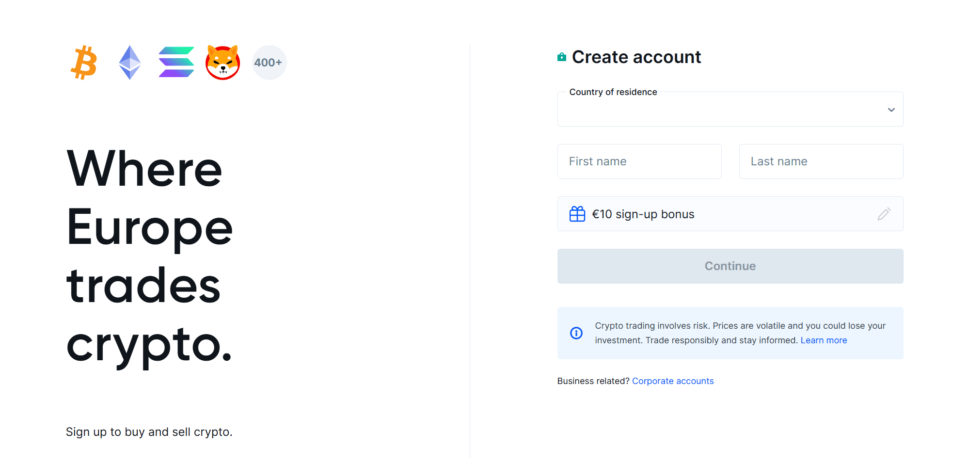 Captura de pantalla bonus de bienvenida Bitvavo con explicación del bonus €10 y trading gratis