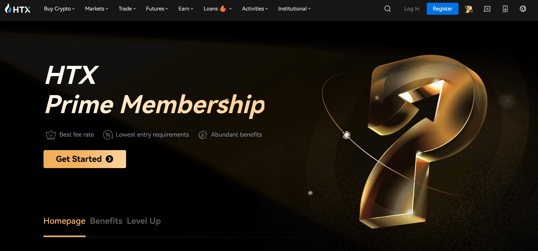 Panel HTX Prime Level con niveles de comisiones y descuentos